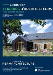 Affiche Prolongation Exposition Terroirs D'Architecteurs du 21 mars au 20 mai 2024